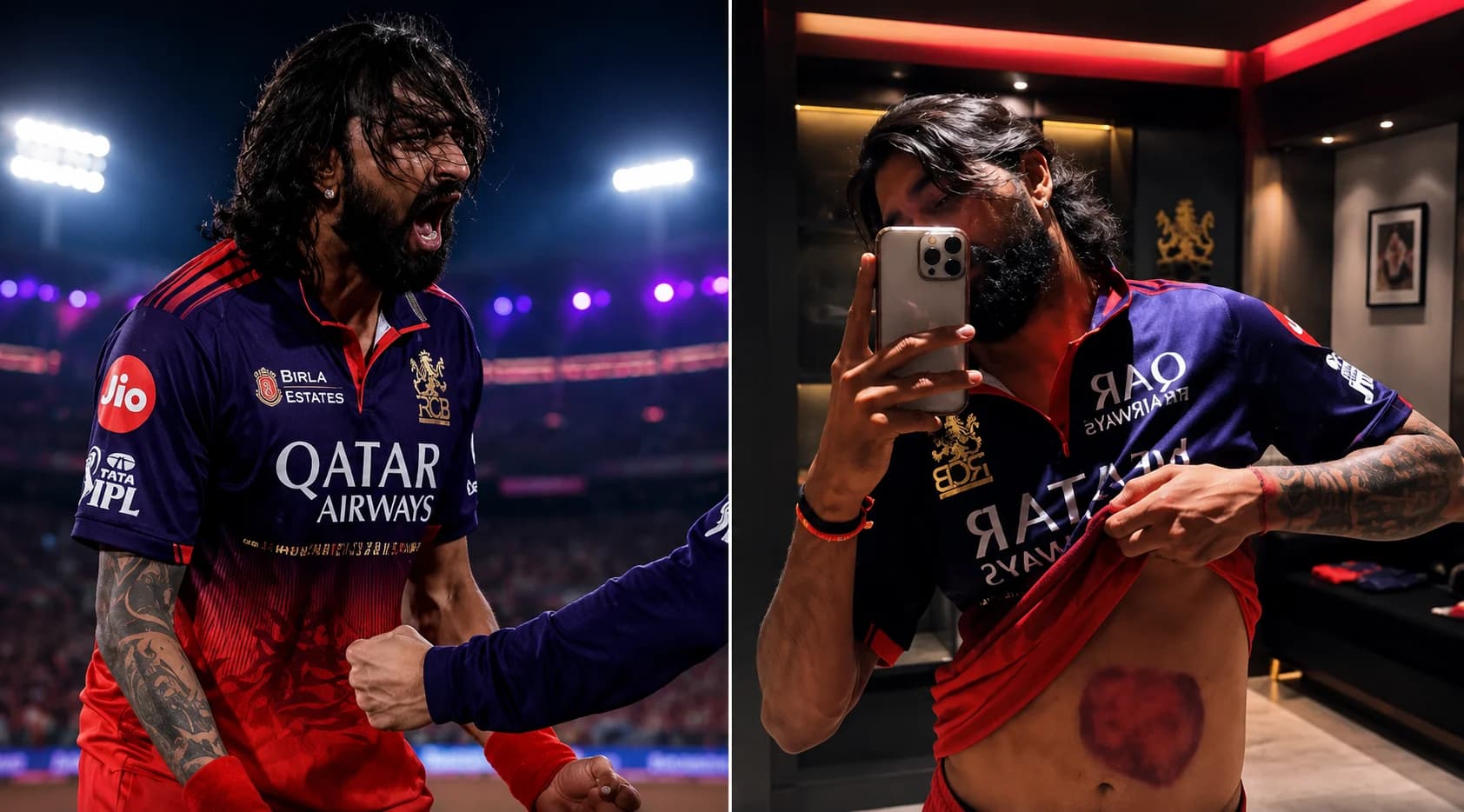 Krunal Pandya Battle Scars Reveal After RCB Match-Winner