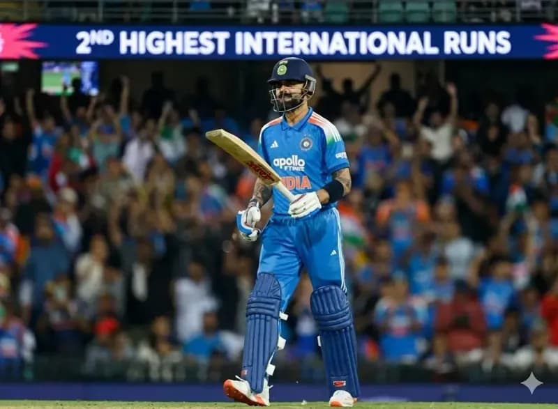 Virat Kohli Becomes Second-Highest Run Scorer in International Cricket | CricLegacy