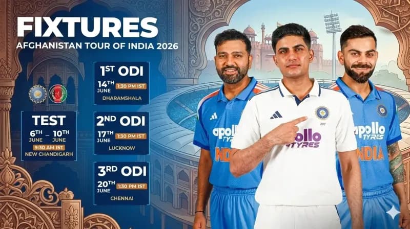 Afghanistan Tour of India 2026 Schedule Officially Confirmed