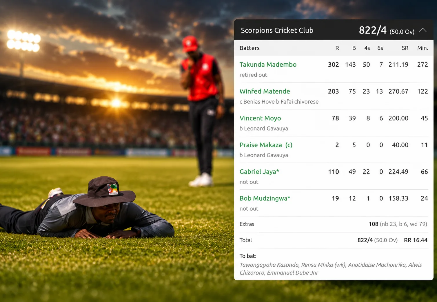 Zimbabwe Domestic Cricket Record: 822 Runs & 794-Run Win